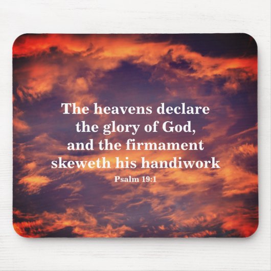 Morning Sky Psalm 19:1 Inspirational Mousepad (Vorne)