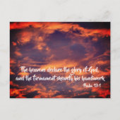 Morning Sky Psalm 19:1 Inspirational  Postkarte (Vorderseite)