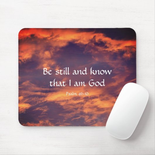Morning Sky Psalm 46:10 Inspirational Mousepad (Mit Mouse)