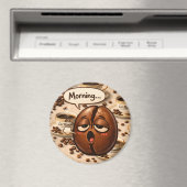 Morning, sleepy coffee bean funny re magnet (In Situ (Geschirrspüler))