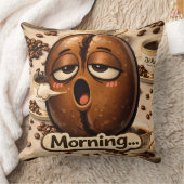 Morning, sleepy coffee bean funny relatable coffee kissen (Decke)