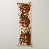 Morning, sleepy coffee bean funny relatable coffee seitenschläferkissen (Vorderseite Vertikal)