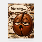 Morning, sleepy coffee bean funny relatable medium acrylschild (Vorderseite)