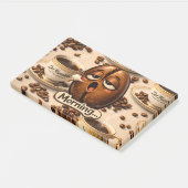 Morning, sleepy coffee bean funny relatable post post-it klebezettel (angewinkelt)