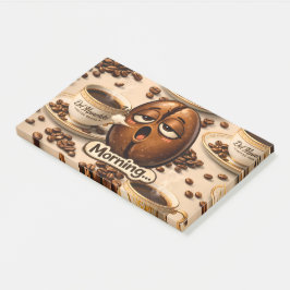 Morning, sleepy coffee bean funny relatable post post-it klebezettel