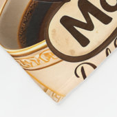 Morning sleepy coffee bean funny repeated pattern fleecedecke (Ecke)