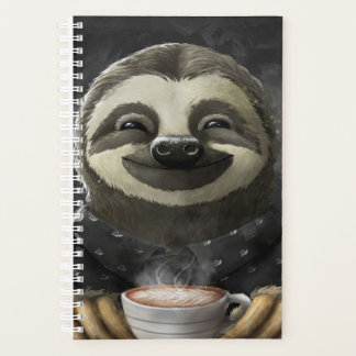 Morning Sloth Coffee Black Planer