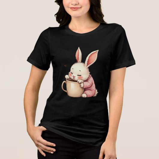 Morning Snuggles Bunny Brew Bliss Cocoa & Cuddles Tri-Blend Shirt (Vorderseite)