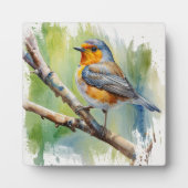 Morning Song Robin Vogel Malerei Wand Kunst Fotoplatte (Vorderseite)