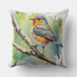 Morning Song Robin Vogel Malerei Wand Kunst Kissen