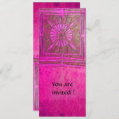 MORNING STAR , antike rosa Veilchen Einladung (Vorne/Hinten)