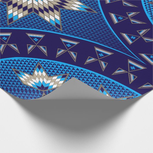 Morning Star (blau) Geschenkpapier (Ecke)