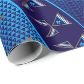 Morning Star (blau) Geschenkpapier (Rolleneckpunkt)