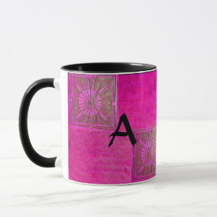 MORNING STAR Pawnee Pink Fuchsia Black Monogram Tasse