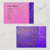 MORNING STAR rosa blau Visitenkarte (Vorne/Hinten)