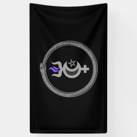 Morning Star Wicca Sigil Banner (Vertikal)