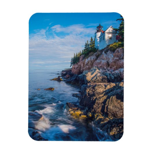 Morning Sun am Bass Harbour Lighthouse Magnet (Vertikal)