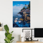 Morning Sun am Bass Harbour Lighthouse Poster (Heimbüro)