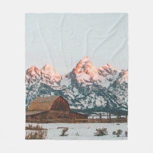 Morning Sunrise Cabin Grand Teton Nationalpark Fleecedecke