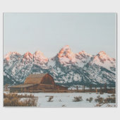 Morning Sunrise Cabin Grand Teton Nationalpark Geschenkpapier (Flach)