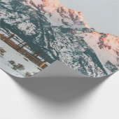 Morning Sunrise Cabin Grand Teton Nationalpark Geschenkpapier (Ecke)