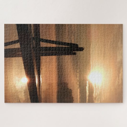 Morning Sunrise über CT River Jigsaw Puzzle (Horizontal)