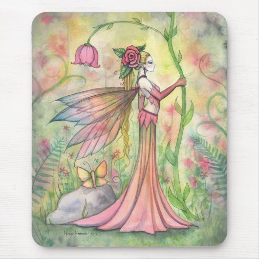 Morning Sunshine Blume Fairy Art Fantasy Mousepad (Vorne)