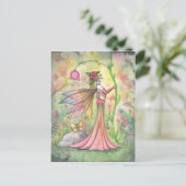 Morning Sunshine Blume Fairy Art Fantasy Postkarte (Stehend Vorderseite)
