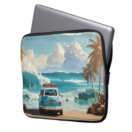 Morning Surf Laptopschutzhülle (Vorderseite Links)