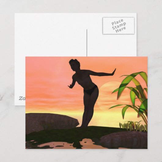 Morning Swim Postkarte (Vorne/Hinten)