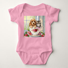 Morning Tea Baby Strampler