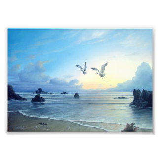 Morning Tides Beach Thema Print Fotodruck