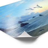 Morning Tides Beach Thema Print Fotodruck (Ecke)