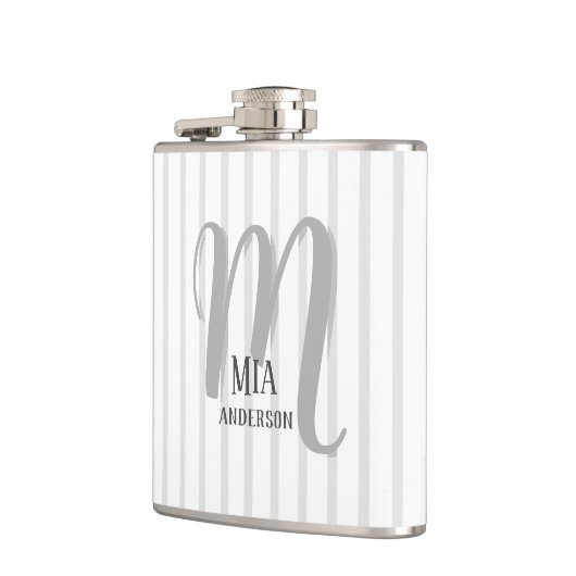 Morning Vibe Personalisiert Monogram Flachmann (Links)