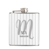 Morning Vibe Personalisiert Monogram Flachmann (Vorderseite)