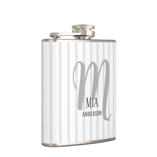 Morning Vibe Personalisiert Monogram Flachmann (Rechts)