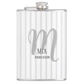 Morning Vibe Personalisiert Monogram Flachmann (Vorderseite)