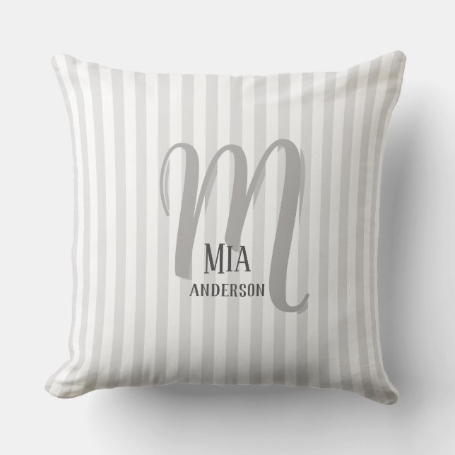 Morning Vibe Personalisiert Monogram Kissen (Vorderseite)