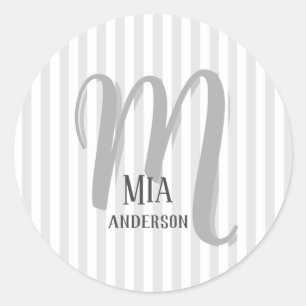 Morning Vibe Personalisiert Monogram Runder Aufkleber