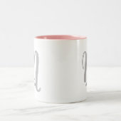 Morning Vibe Personalisiert Monogram Zweifarbige Tasse (Mittel)