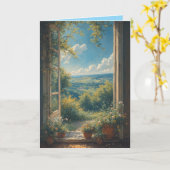 Morning View from the patio Karte (Gelbe Blume)