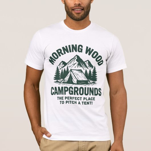 Morning Wood Campgrounds T-Shirt (Vorderseite)