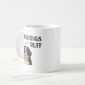 Mornings Are Ruff – Funny Dog Lover Coffee Quote Kaffeetasse (Vorderseite Links)