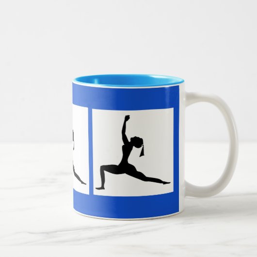 Mornings Yoga Zweifarbige Tasse (Rechts)