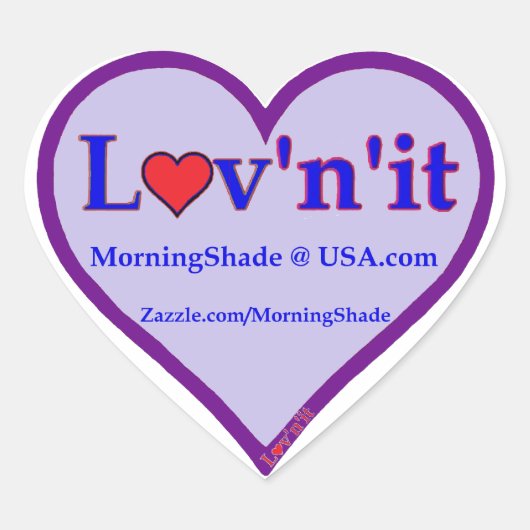 MorningShade-Logo Herz-Aufkleber (Vorderseite)
