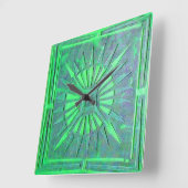 MORNSTAR , Hellgrün Quadratische Wanduhr (Winkel)