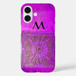 MORNSTAR Lila Black Monogram iPhone 16 Hülle