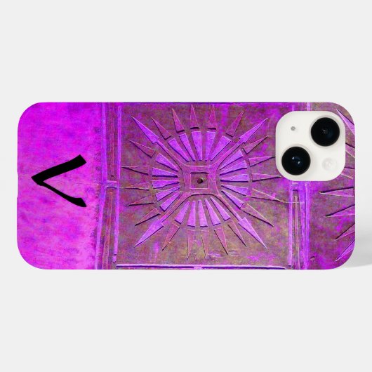 MORNSTAR , Lila, schwarz, violett Monogramm Case-Mate iPhone Hülle (Rückseite (Horizontal))
