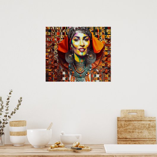 Moroccan Amazigh Beauty V3 Poster (Küche)