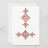 Moroccan Berber Pattern Wedding Invitation (Rückseite)